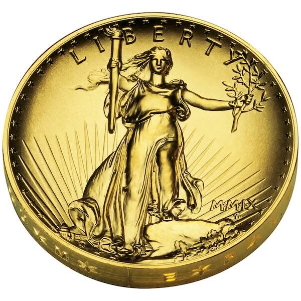 2009 1 oz American Gold Eagle Ultra High Relief Coin
